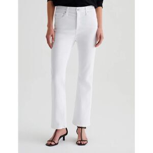 AG Adriano Goldschmied White Farrah High Rise Boot Crop Size 32x32 NWT